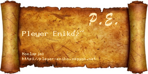 Pleyer Enikő névjegykártya