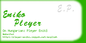 eniko pleyer business card